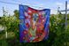 Women's silk scarf with author's print "Motanka" multicoloured 750x750 mm