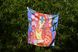 Women's silk scarf with author's print "Motanka" multicoloured 750x750 mm