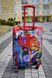 Art case for suitcase Knitwear “Microdiving” with original author's print L: 60-75 x 45-55 x 25-35 cm Blue-red abstraction