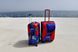 Art case for suitcase Knitwear “Microdiving” with original author's print L: 60-75 x 45-55 x 25-35 cm Blue and red mix