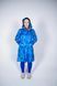 Bright raincoat with an original print &mdash; style in any weather, Blue, S, Bright raincoat with an original print &mdash; style in any weather